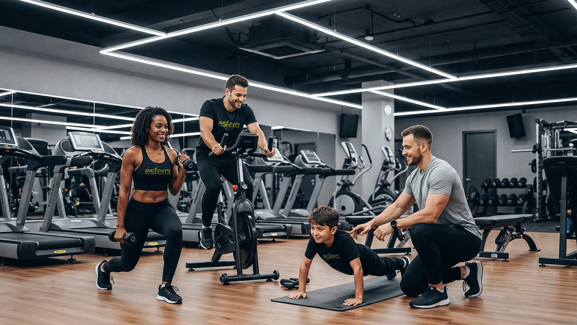 Interior — área de treino